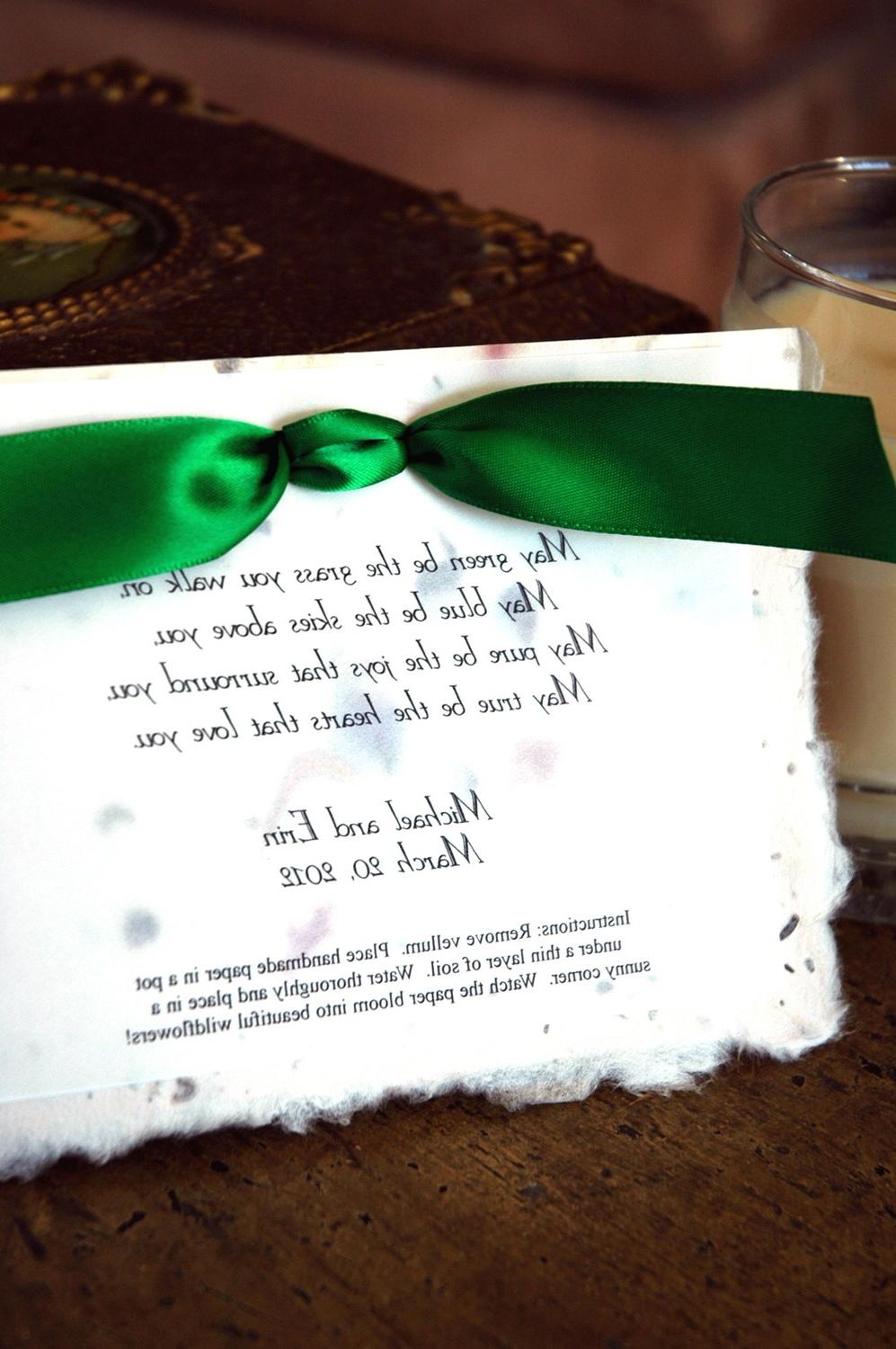 Poem Wedding Party Favor