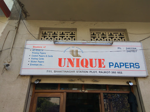 Unique Papers, 7/11, Bhaktinagar Station Plot,, Rajkot, Gujarat 360002, India, Paper_Products_Wholesaler, state GJ