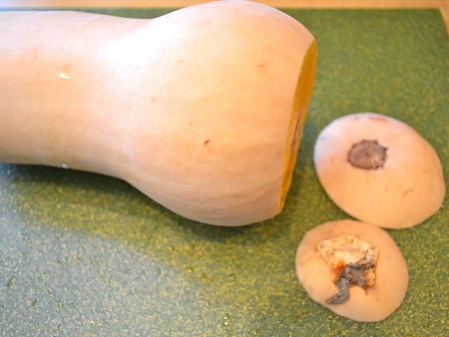 large butternut squash with ends cut off 