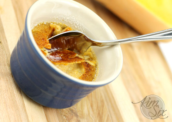 Creme brulee with sugar crust