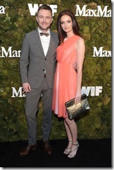 Chris Hardwick;Lydia Hearst  in Max Mara