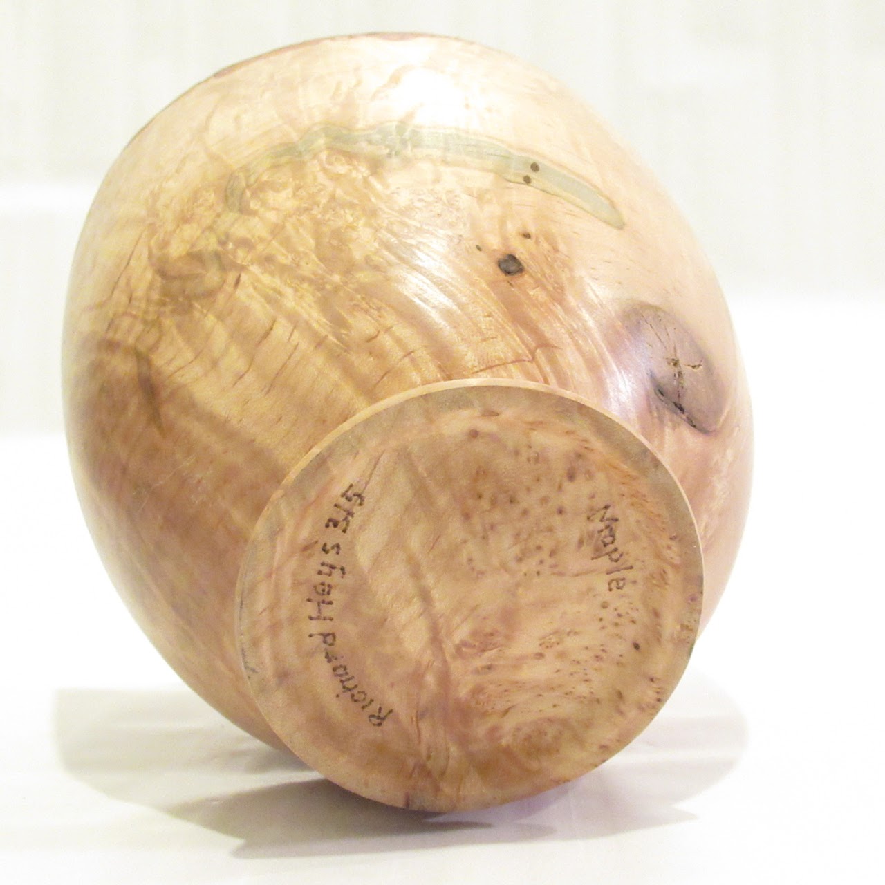 Burled Wood Signed Art Vase