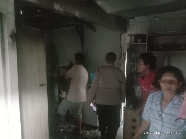 Rumah Br Sinaga di Lr 8 Siantar,Nyaris Terbakar  