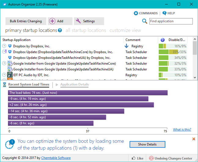 administrador de inicio, Windows