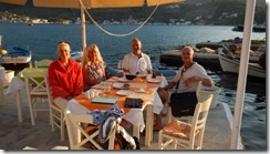 ...Dinner almost served - in Vathy Bay auf Ithaca