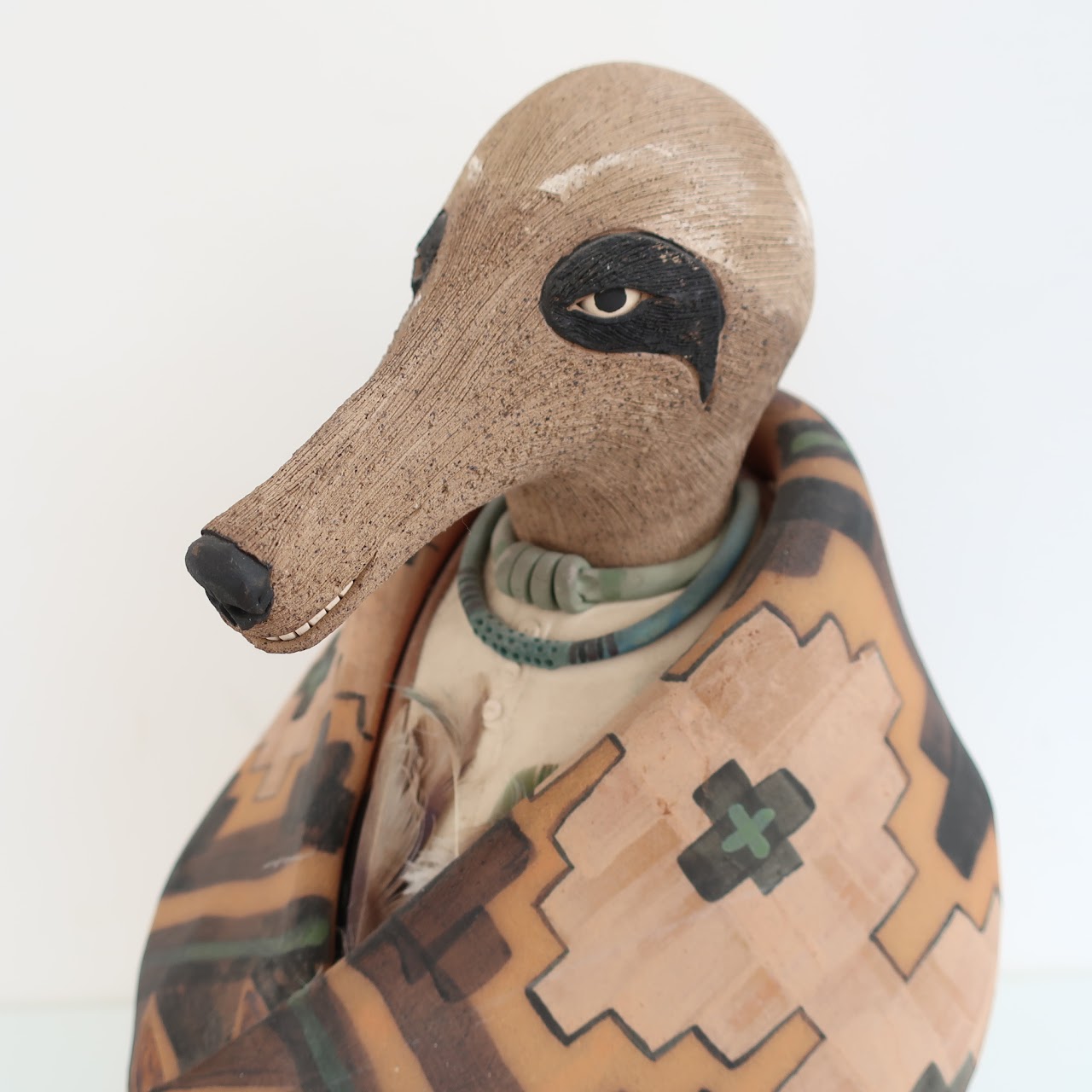 Signed Coyote Trickster Sculpture