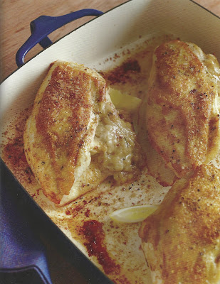 Chicken Breast Stuffed with Leonora Goat Cheese, Star Pasta, and Gingersnap from Melt: the Art of Macaroni & Cheese