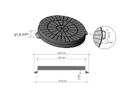 Filtro carboni per cappe Best 21 cm. agganci chiusi