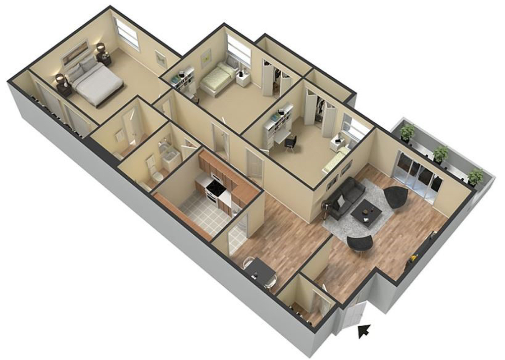 Rendered C1-P Floorplan Diagram