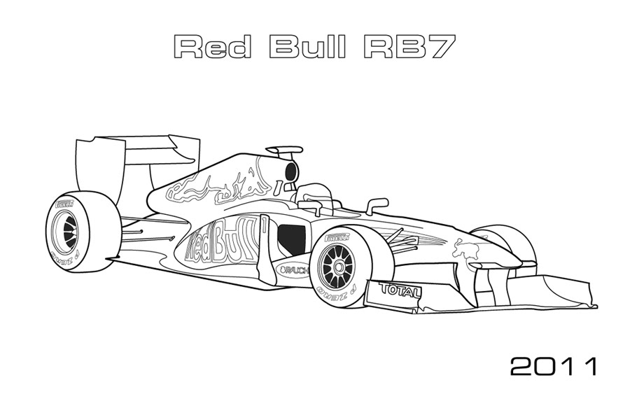 Download Modern F1 Cars - Car Coloring Pages