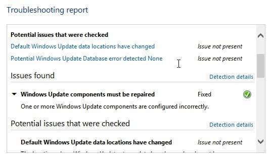 información detallada del error