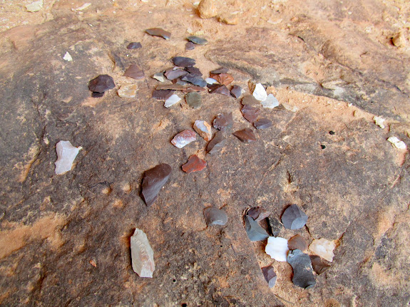 Chert flakes in the alcove