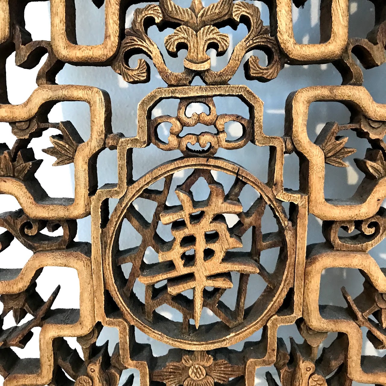 Pair of Carved Chinese WIndow Screens