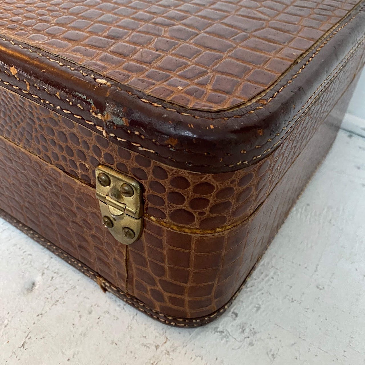 Cavanaugh Vintage Alligator Luggage Pair