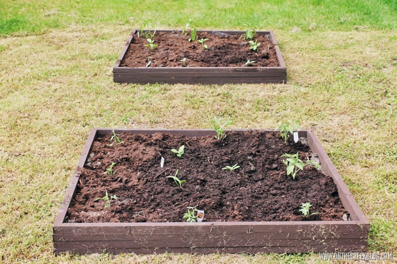 DIY raised garden beds using salvaged materials | On The Creek Blog