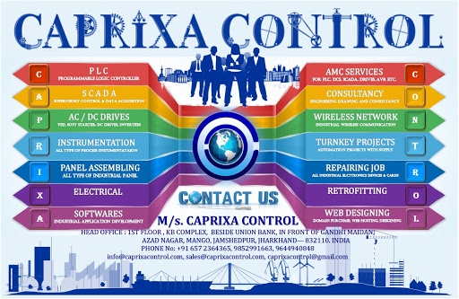 CAPRIXA CONTROL (An Industrial Automation Company), KB COMPLEX, First Floor, Near Gandhi Maidan,, beside union bank, Main Road, New Purulia Road, Azad Nagar, Mango, Jamshedpur, Jharkhand 832110, India, Industrial_Equipment_Supplier, state JH