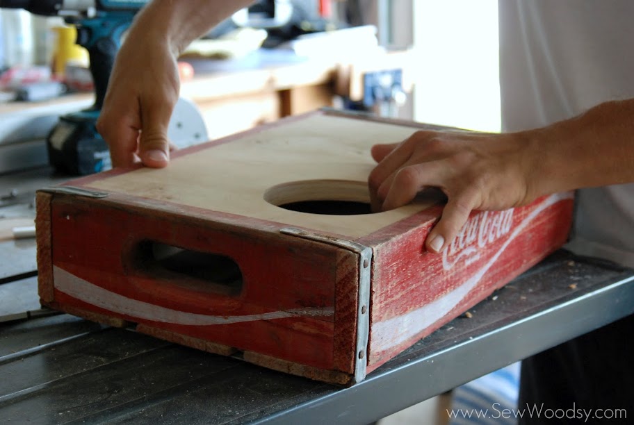 Vintage Coca Cola Crate Turned Dog Bowl Holder