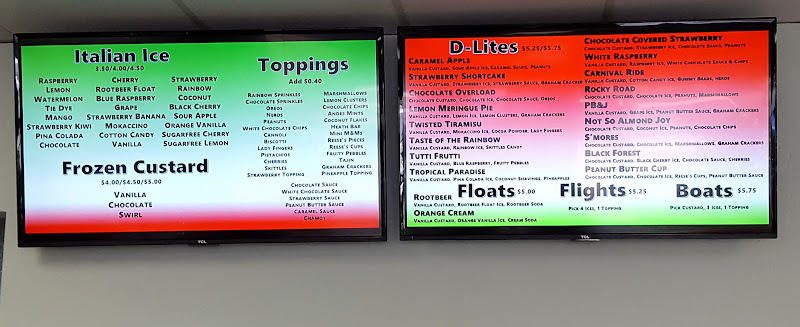 photo of the menu