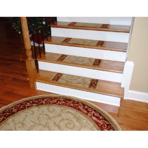 Premium Carpet Stair Treads Tan Scrollworks Plus A Matching 5 3 Click Here To Get Premium Carpet Stair Treads Tan Scrollworks Plus A Matching 5 3 Round Rug Free Super Save Shipping