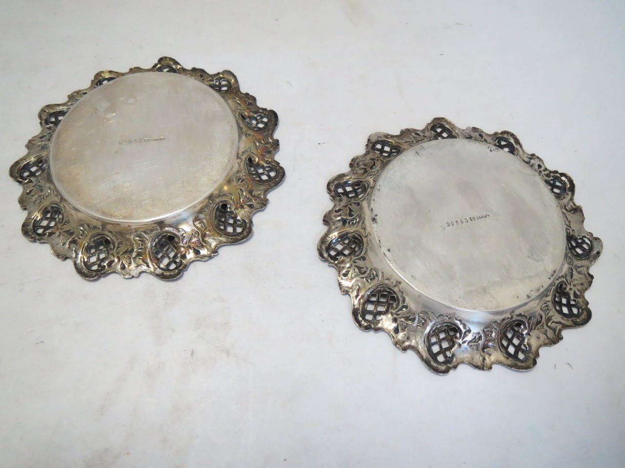 Coin Silver Coaster Pair