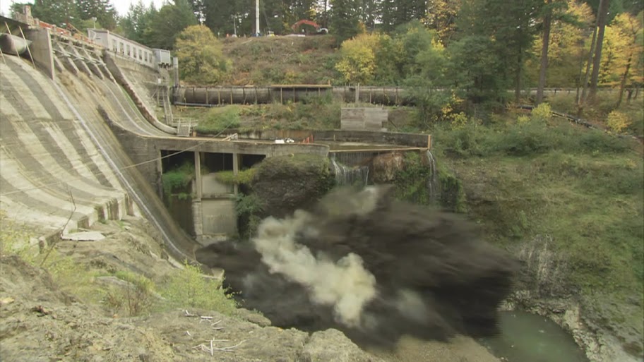 Dam Explosion, White Salmon River Restoration