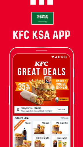 Screenshot KFC Saudi Arabia