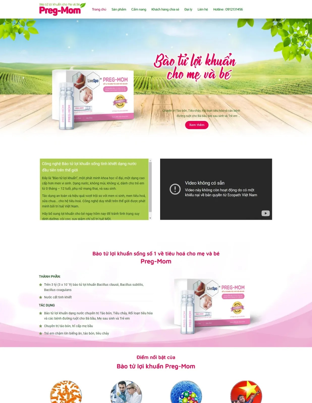 Thiết kế website landing page thuốc (VSM173) Thiết kế website landing page thuốc (VSM173)