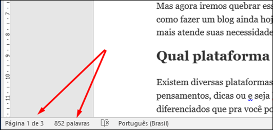 Como contar palavras, caracteres e linhas no Word - Visual Dicas