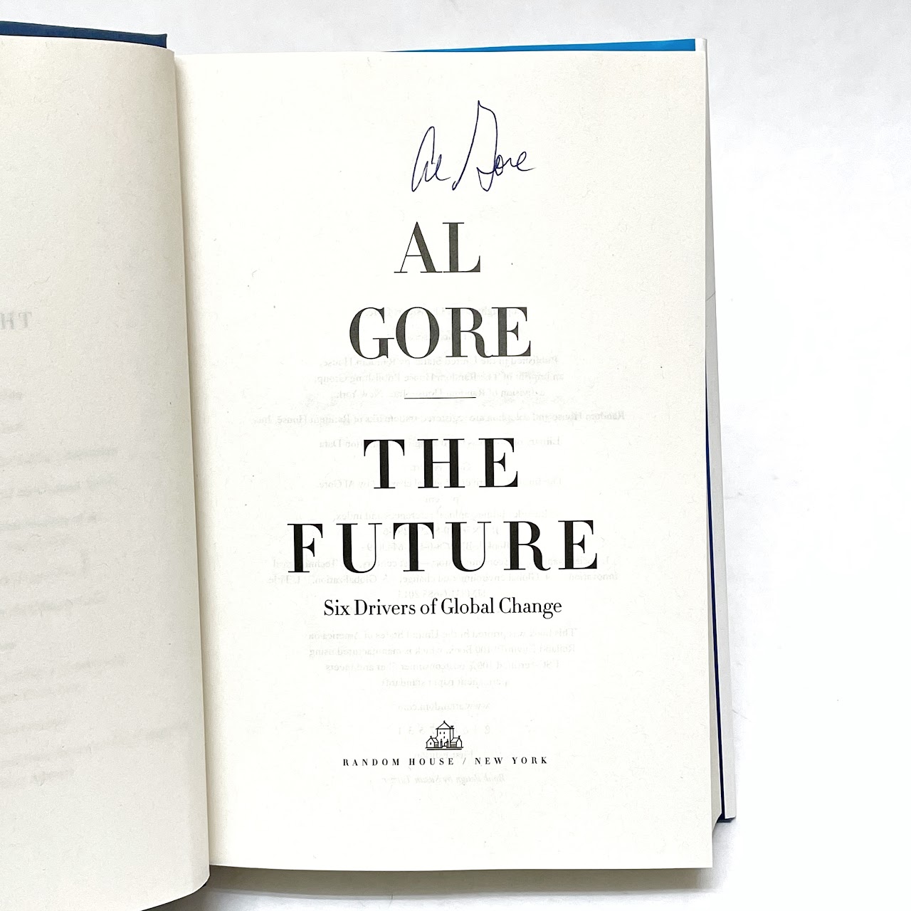 Al Gore Signed 1st Edition 'The Future' Book
