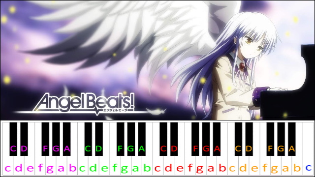 My Soul Your Beats Angel Beats Hard Version Piano Letter Notes