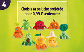 lidl peluches fruits