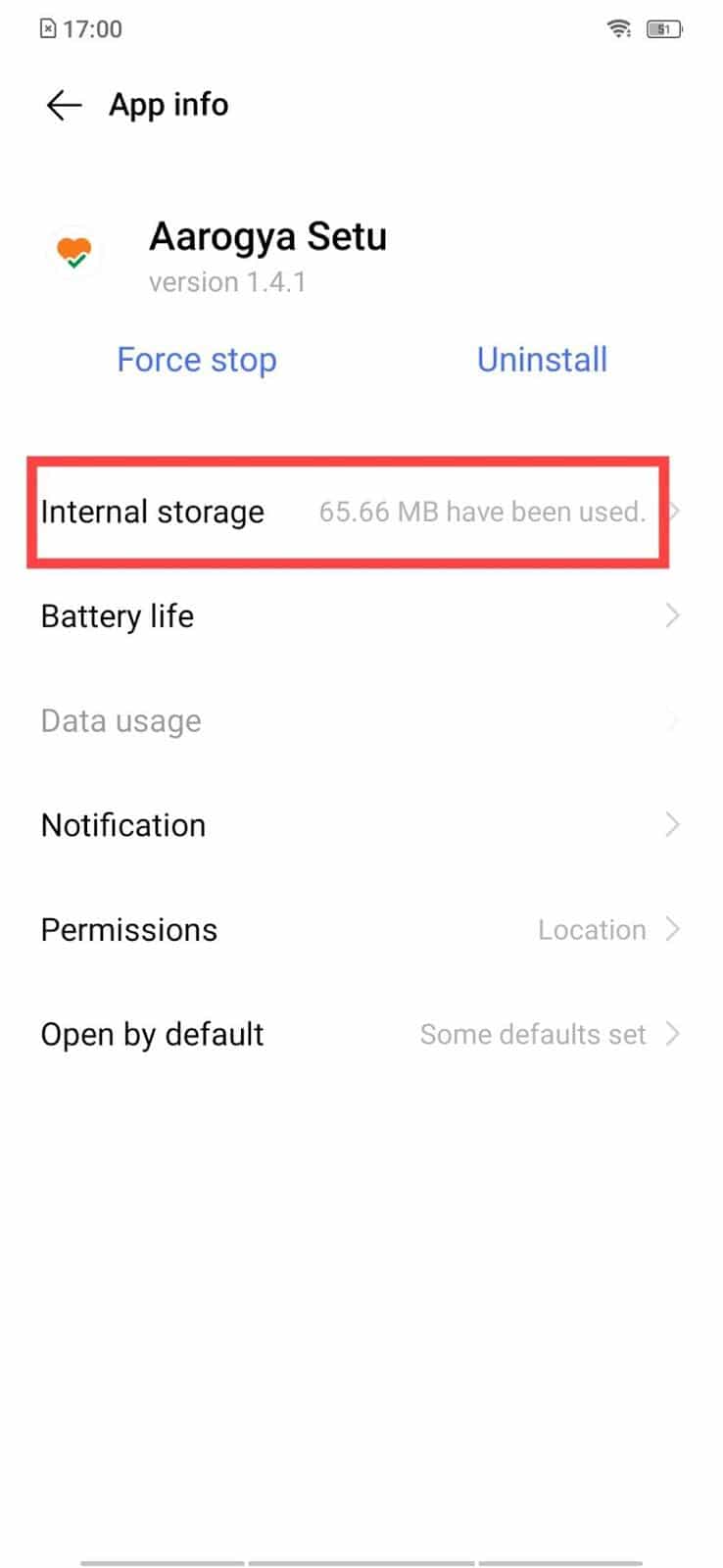 Click on Storage. Now, press Clear cache | Fix Phone stuck in Safe mode