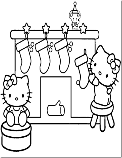 colorear hello kitty  navidad (2)