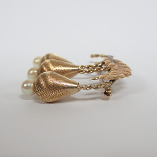 14K Gold and Pearl Brooch