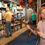 my brother handling a rifle in Texel, Netherlands 