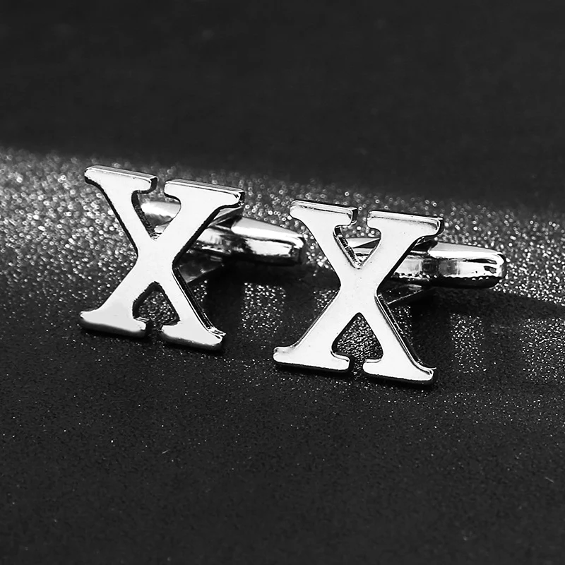 Boutons de manchette alphabet anglais pour homme Boutons français pour chemise Élégance et style intemporel L'accessoire parfait pour toutes occasions
