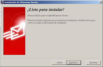 Instalar MDaemon 13.5.1 en un equipo con Windows Server 2008 R2