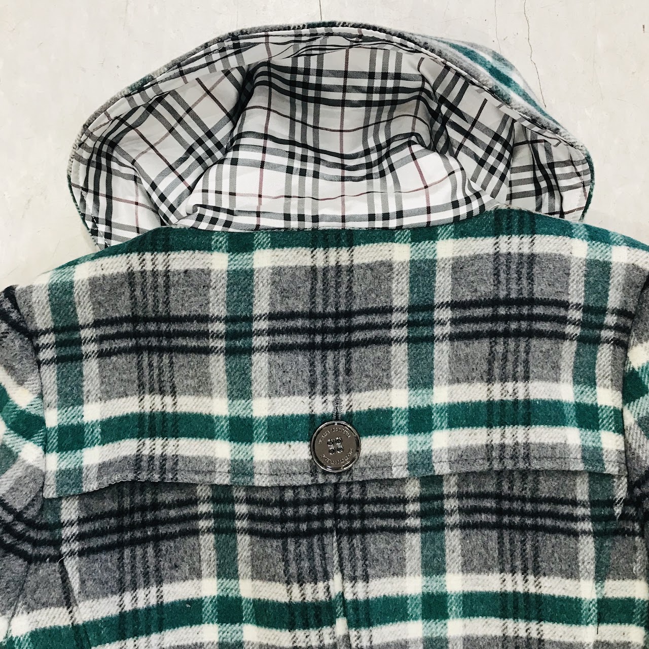 Burberry London Blue Label Plaid Coat