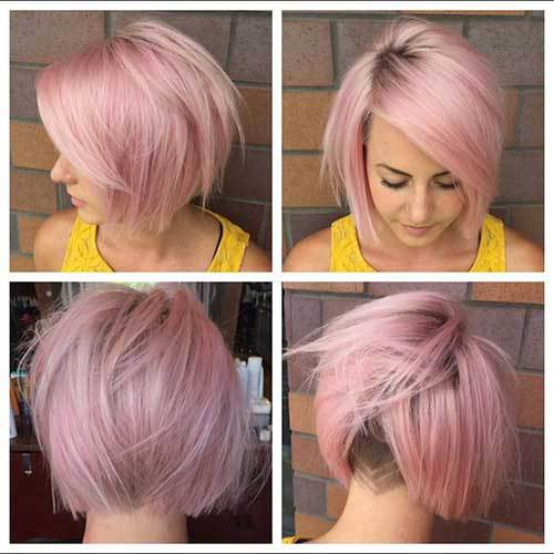 Pale Pink Short Hairstyles For Girls 2018 Trends - Fashionre