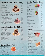 Kismat Ice World menu 4