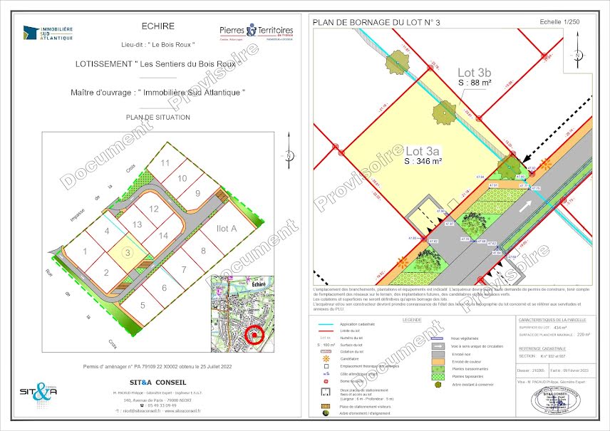 Vente terrain  434 m² à Echiré (79410), 61 500 €