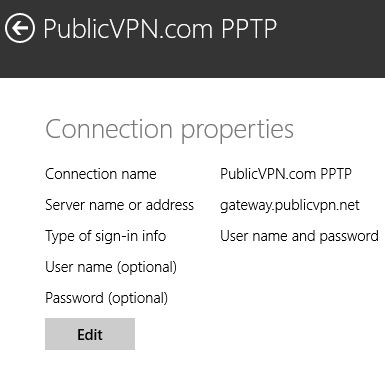 Windows 8.1、VPN、ネットワーク、接続、構成、PC設定