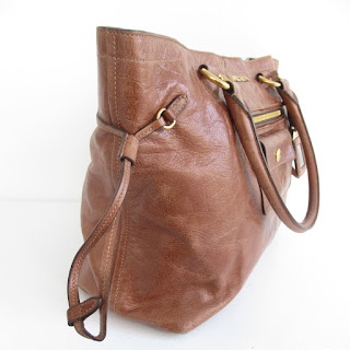 Prada Brown Leather Shoulder Bag