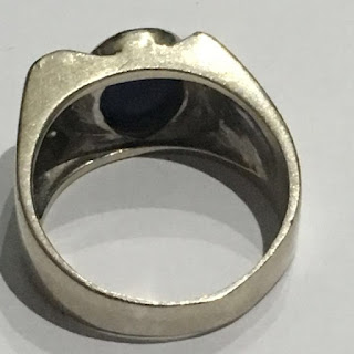 14K White Gold & Star Sapphire Ring