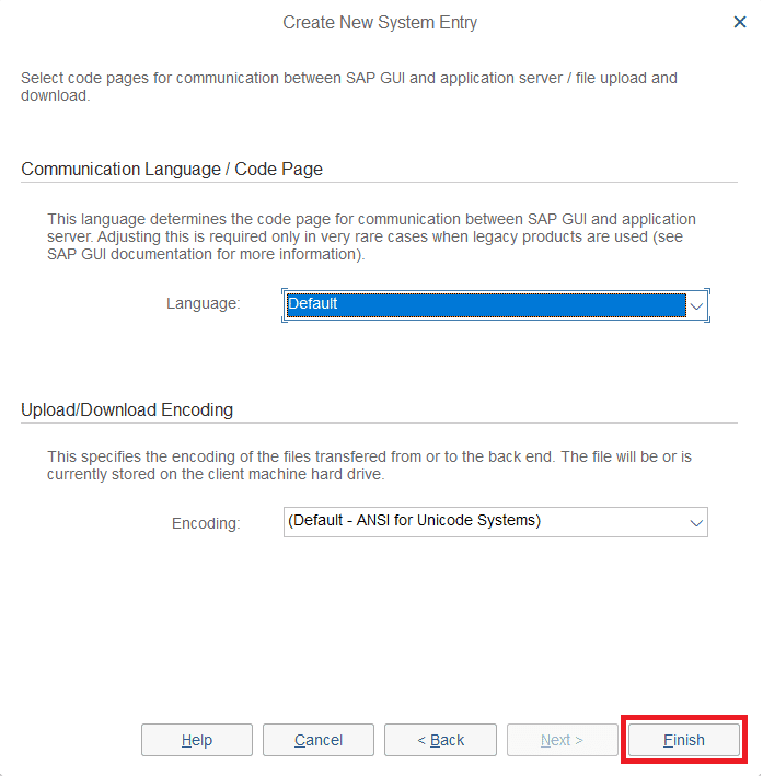 No cambie ninguna configuración de comunicación entre SAP GUI y el servidor de aplicaciones