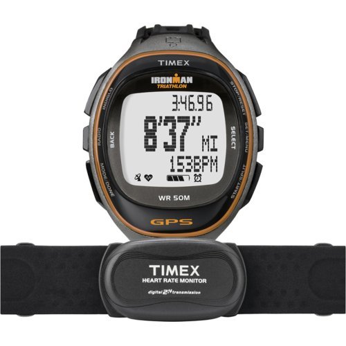 Timex Full-Size T5K575 Ironman Run Trainer GPS HRM Watch