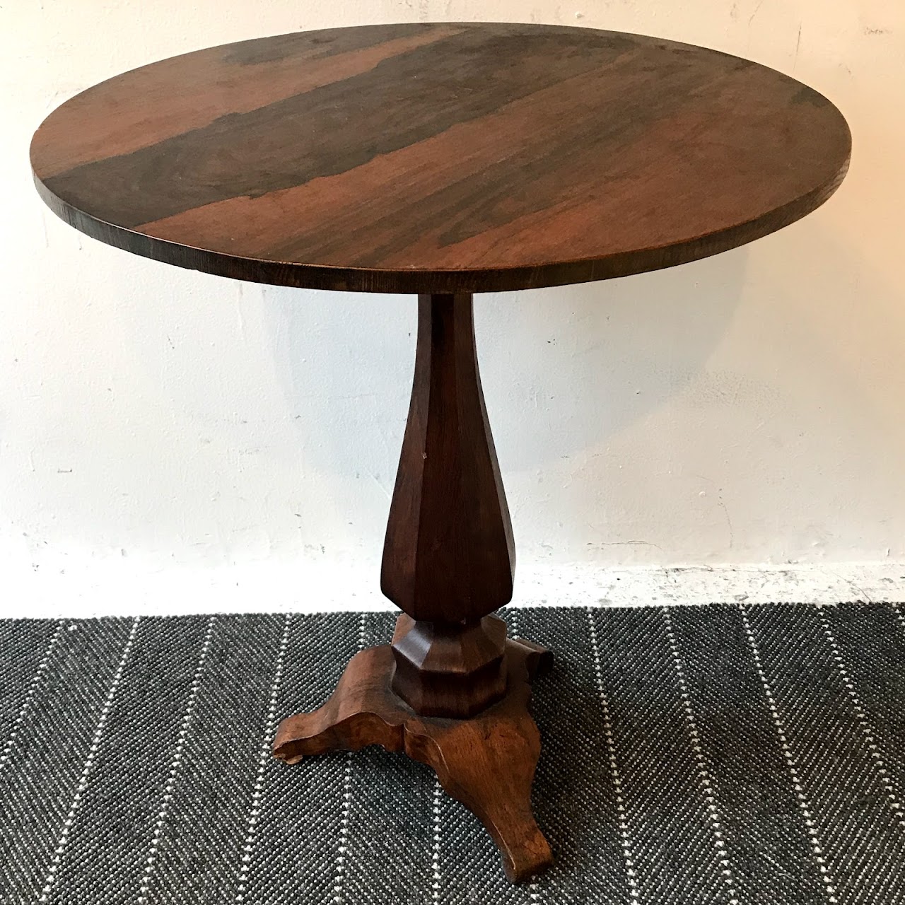 Rosewood Pedestal Occasional Table