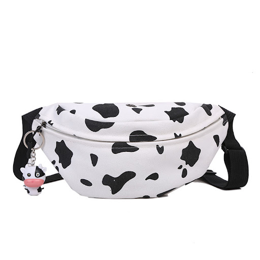 Title 3, Womens Chest Bag Korean Cow Canvas Small Messe...