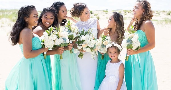 Handmade Mint Green Beach Wedding - Tidewater and Tulle | Timeless ...