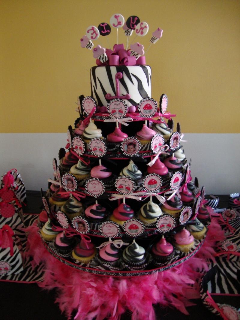 Zebra Striped Cake and